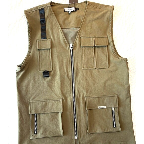 Mauvais Men's Utility Vest / Tactile / Sz M / Green / New NWT - Picture 1 of 3